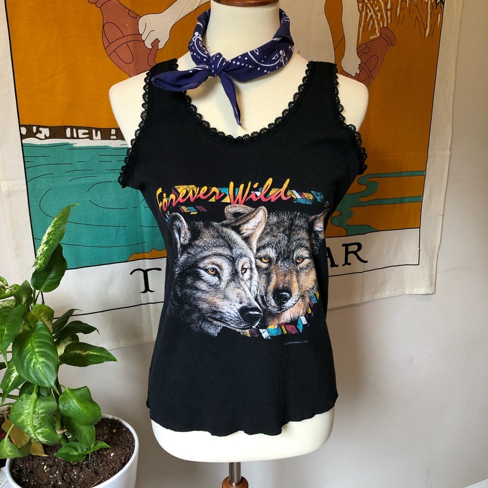 80’s 90’s Forever Wild Wolf Tank Top